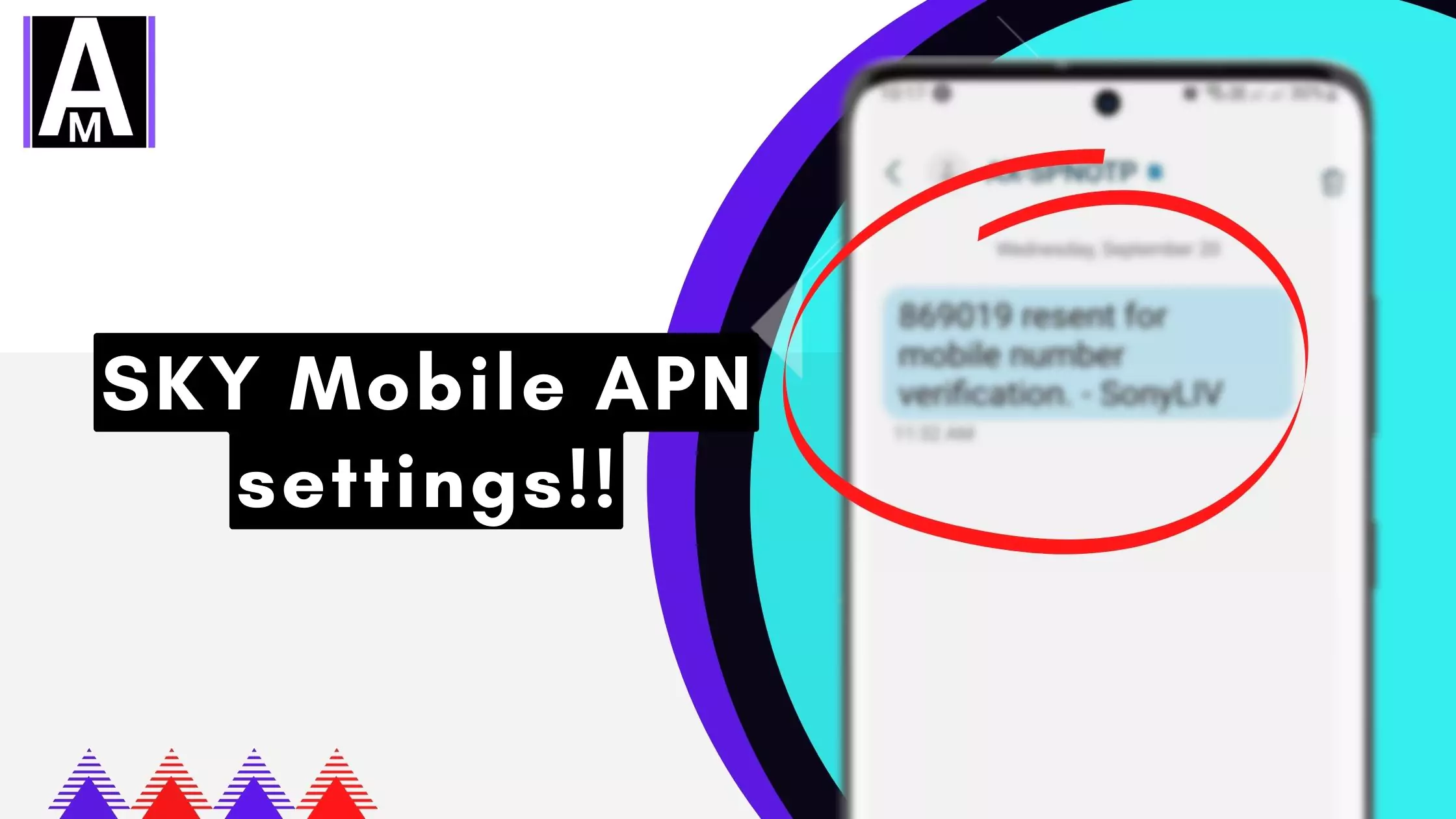 screenshot of sky mobile apn with overlay text settings