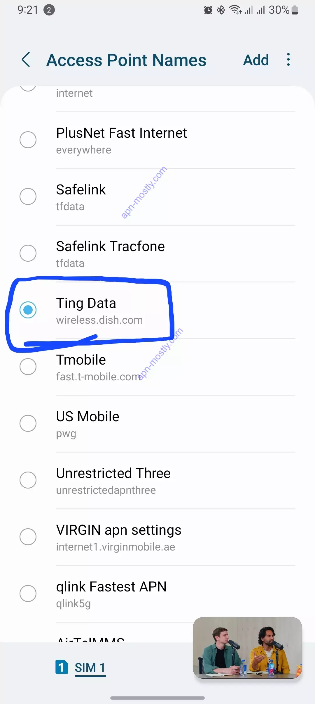 ting mobile internet screenshot