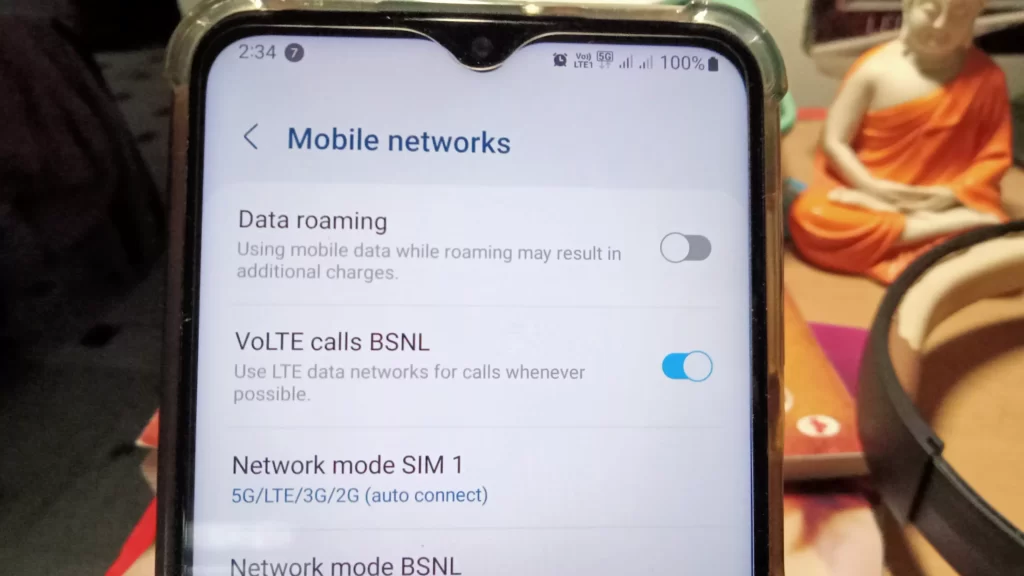 image of data roaming from samsung m33