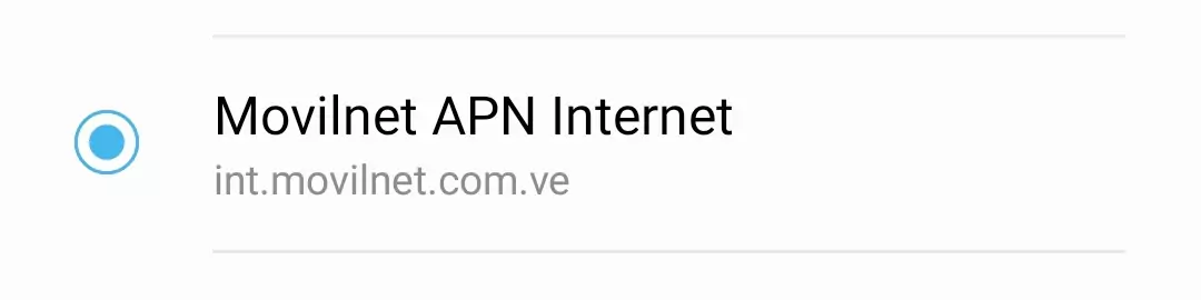 movil internet apn screenshot