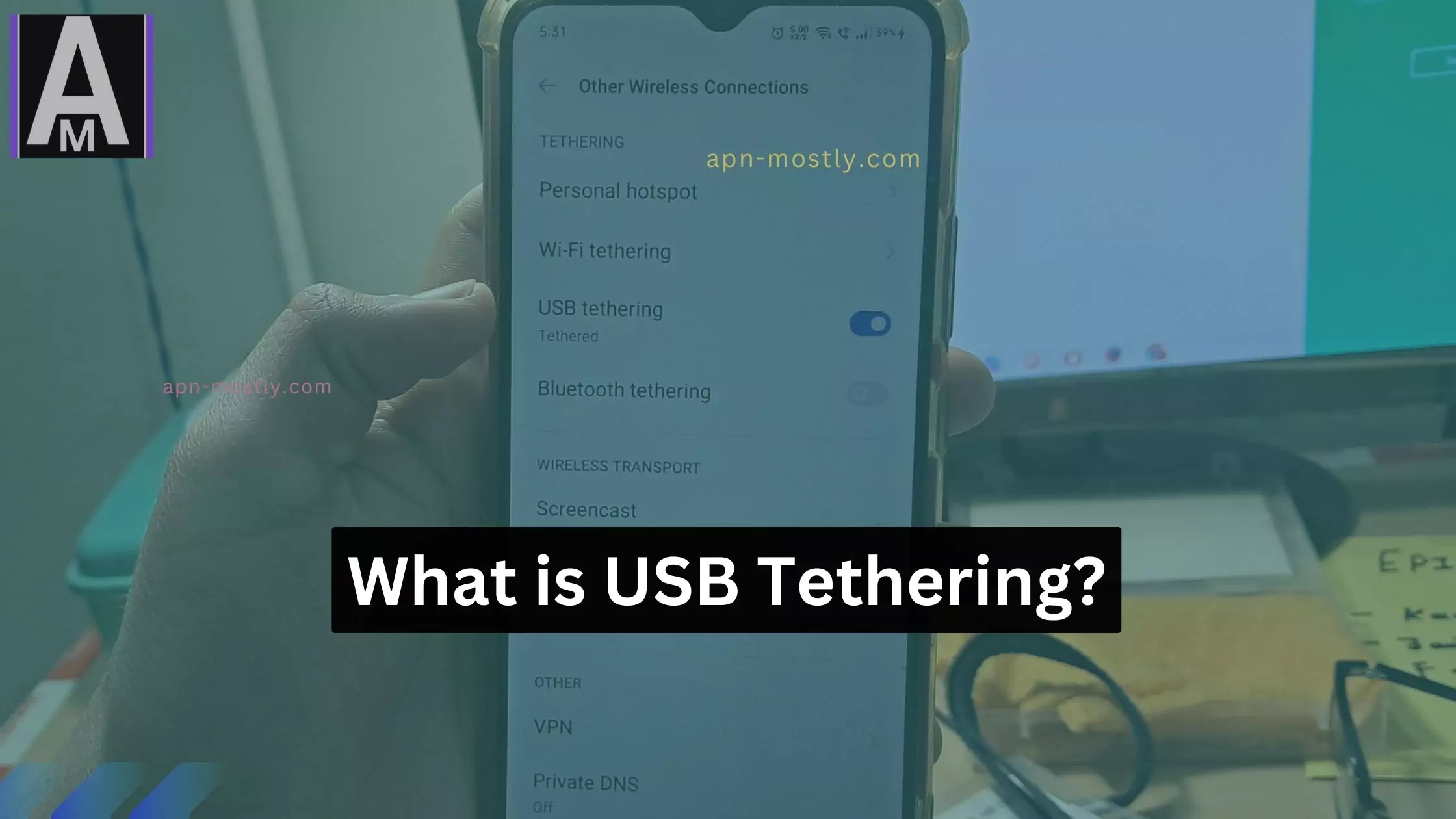 usb tethering image with overlay text what is usb tethering