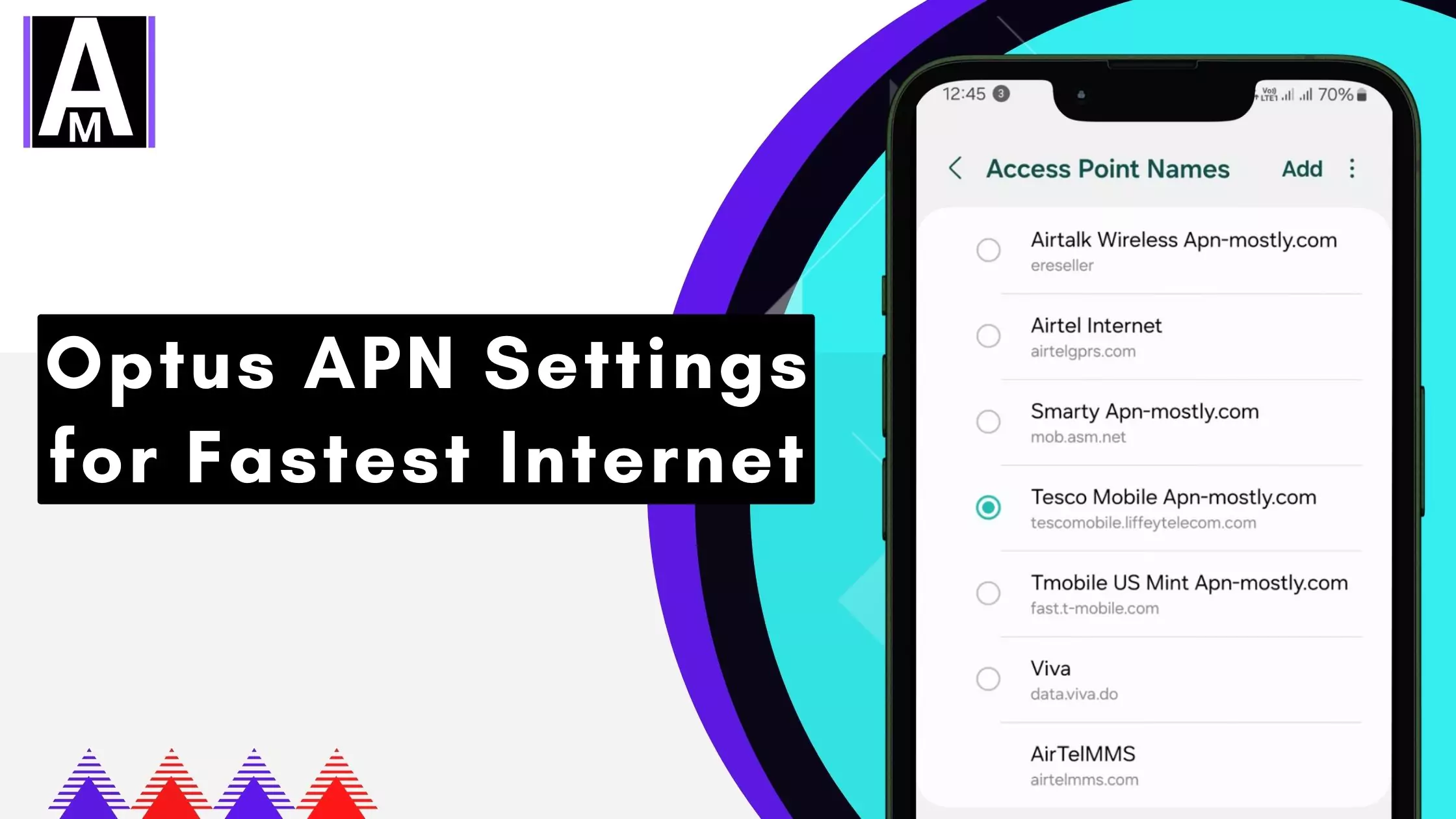 screenshot of optus apn with overlay text fastest internet settings