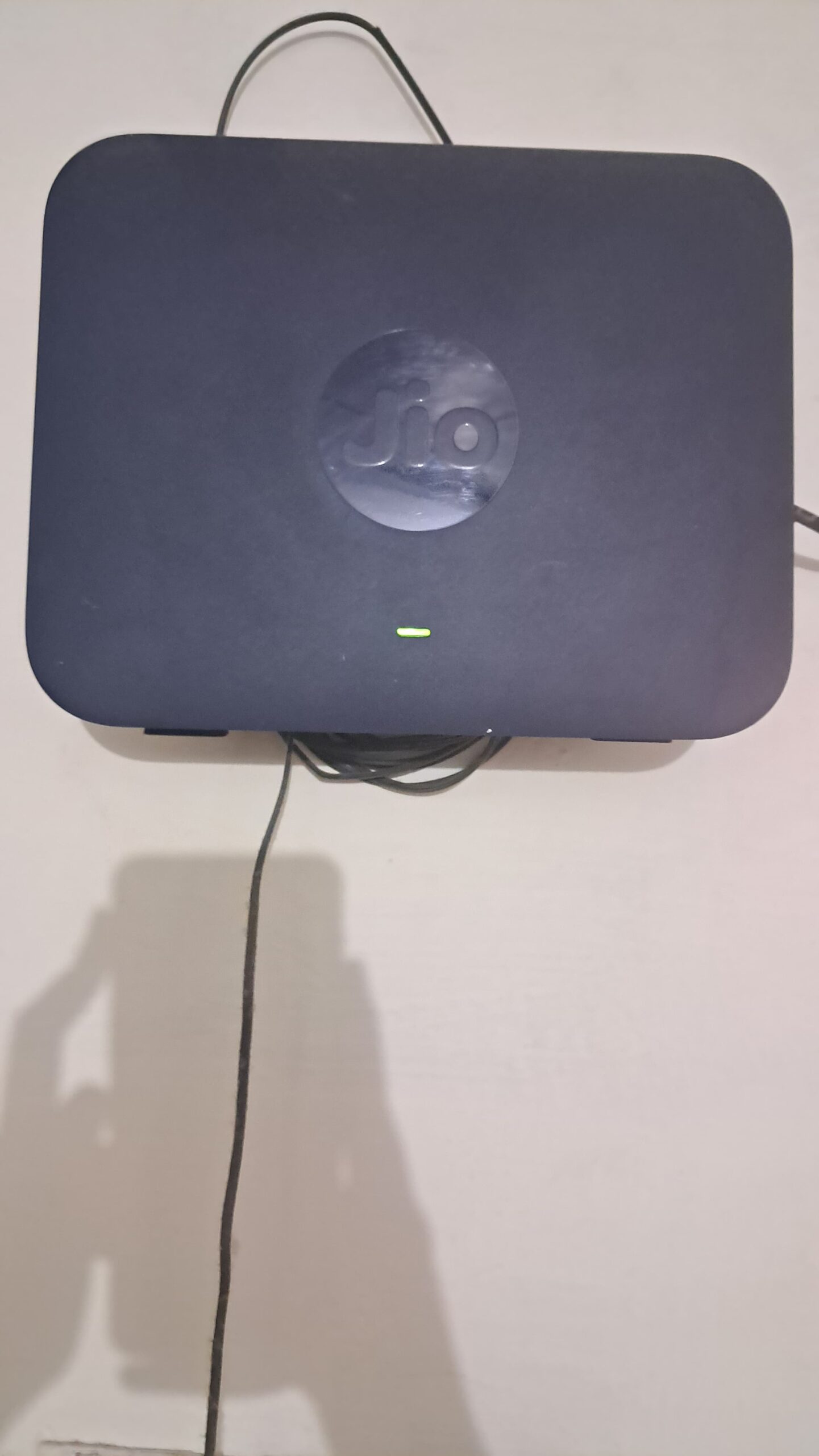 image of my jio  fiber router with green light