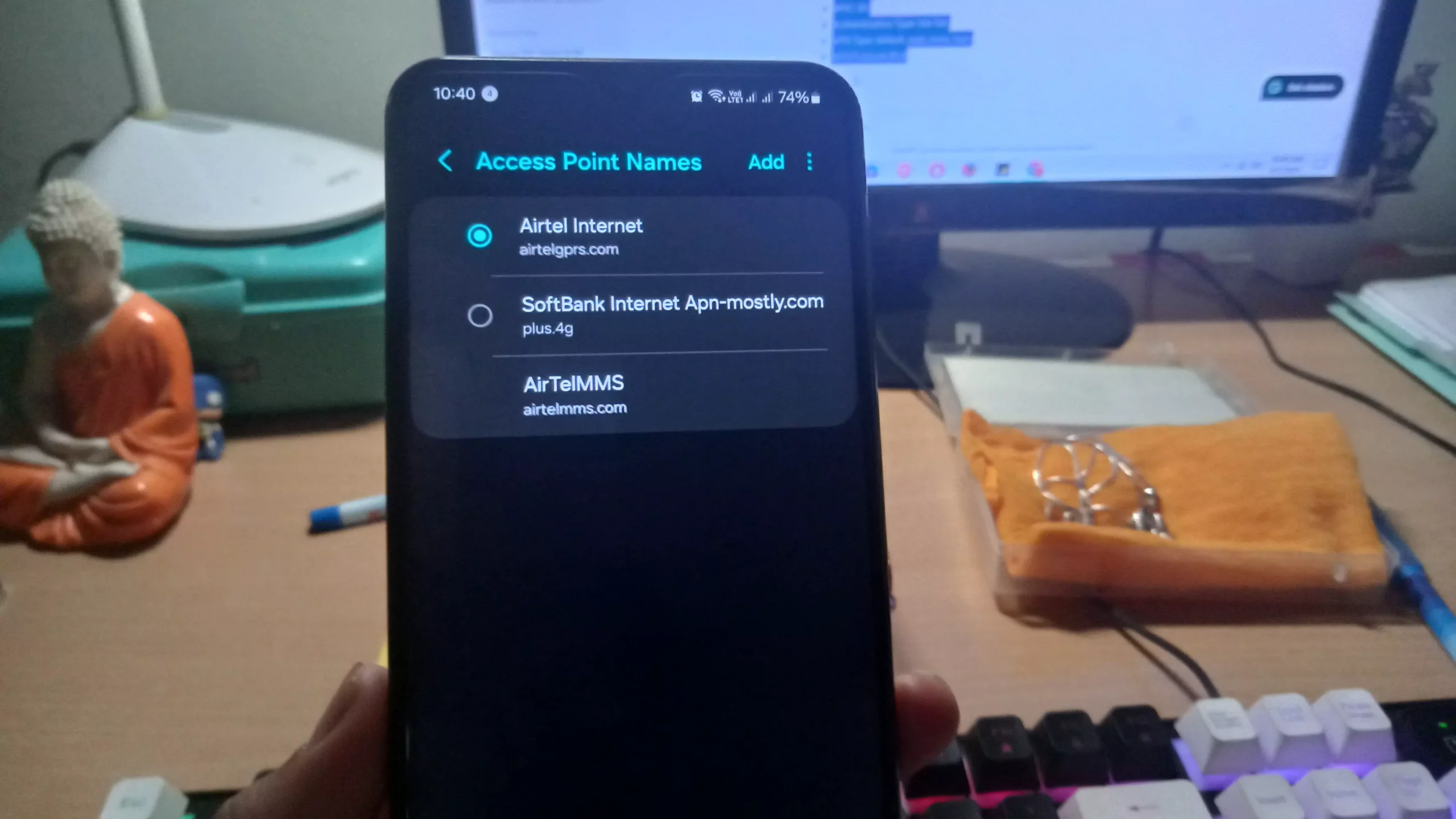 android with softbank apn settings in hand