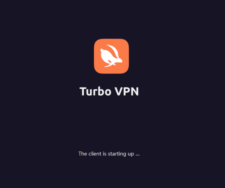 turbo vpn starting screen