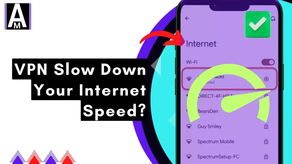 screenshot of VPN with speed with same overlay text VPN Slow Down Your Internet Speed