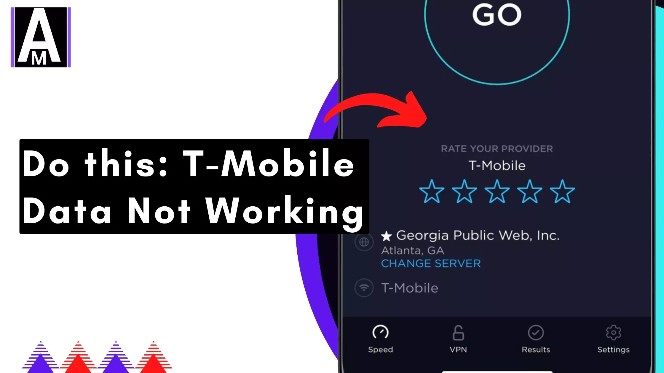 screenshot of tmobile network with overlay text do this data not working