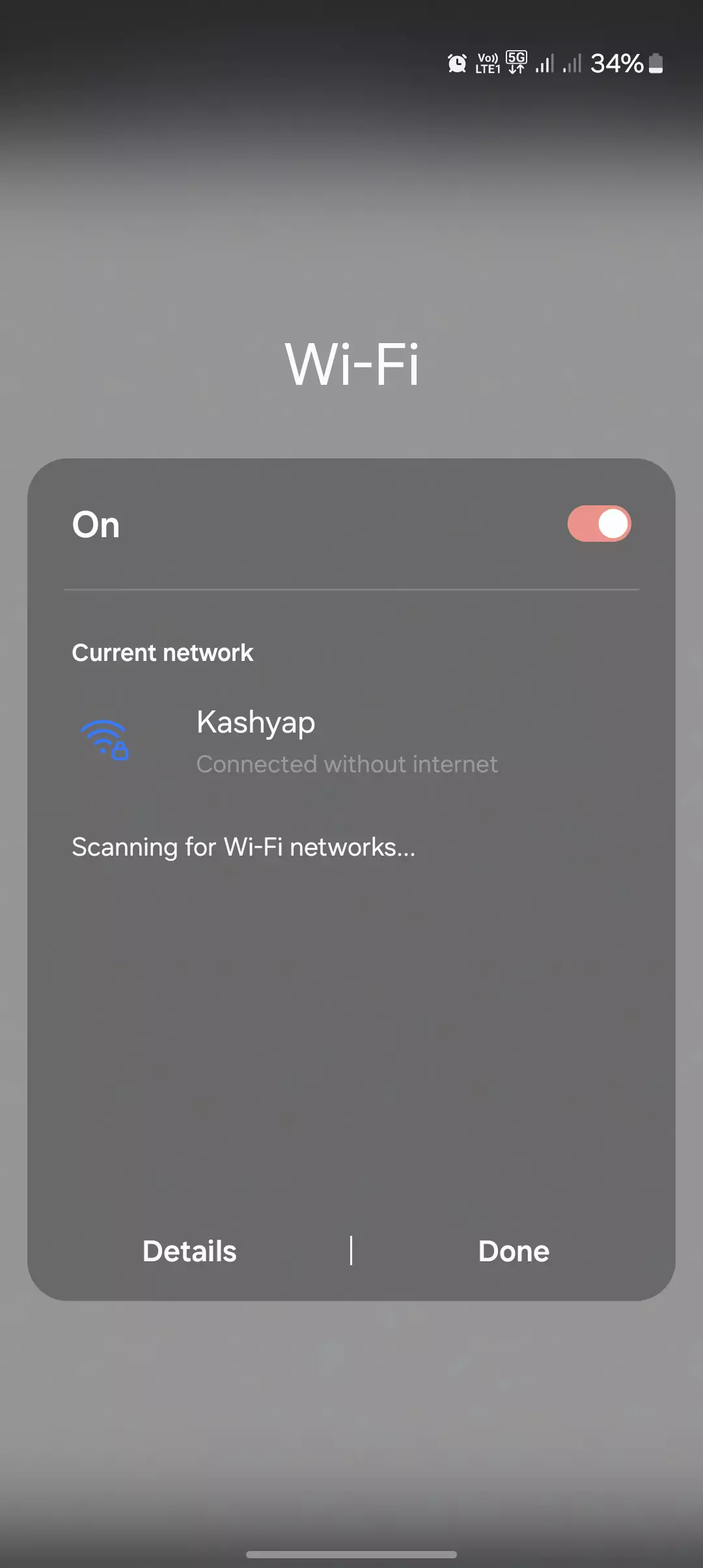 wifi connected without internet screenshot