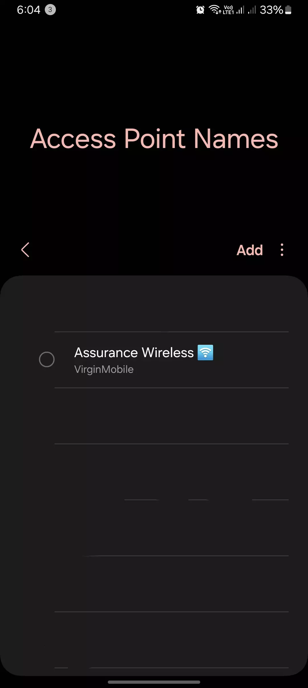 access point names with only assurance wireless screenshot
