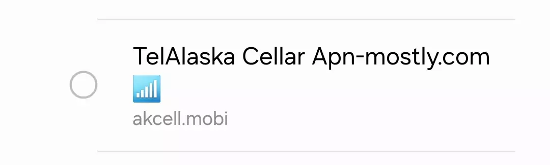 cropped screenshot of telalaska cellular