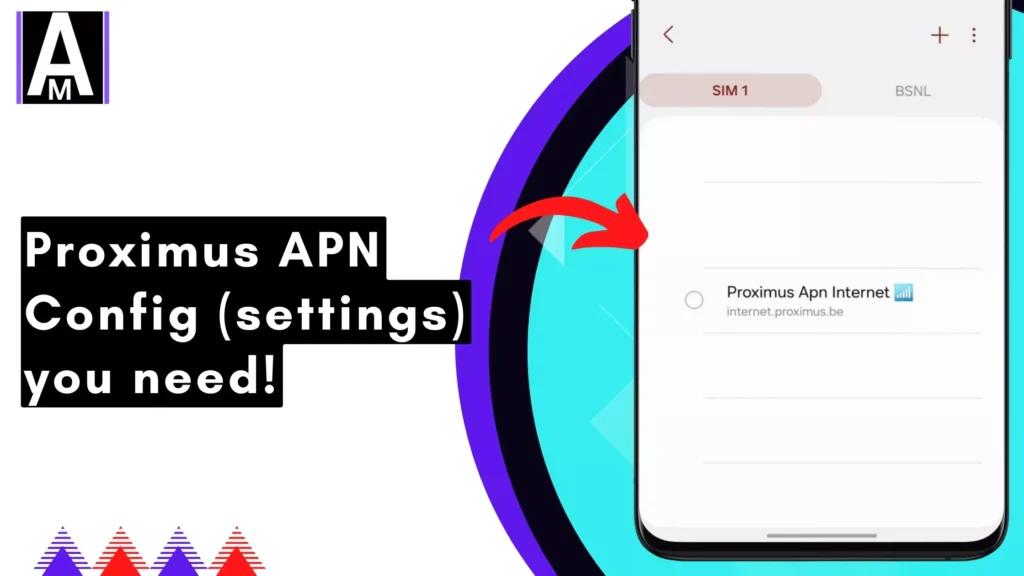 screenshot of proximus apn with overlay text fastest