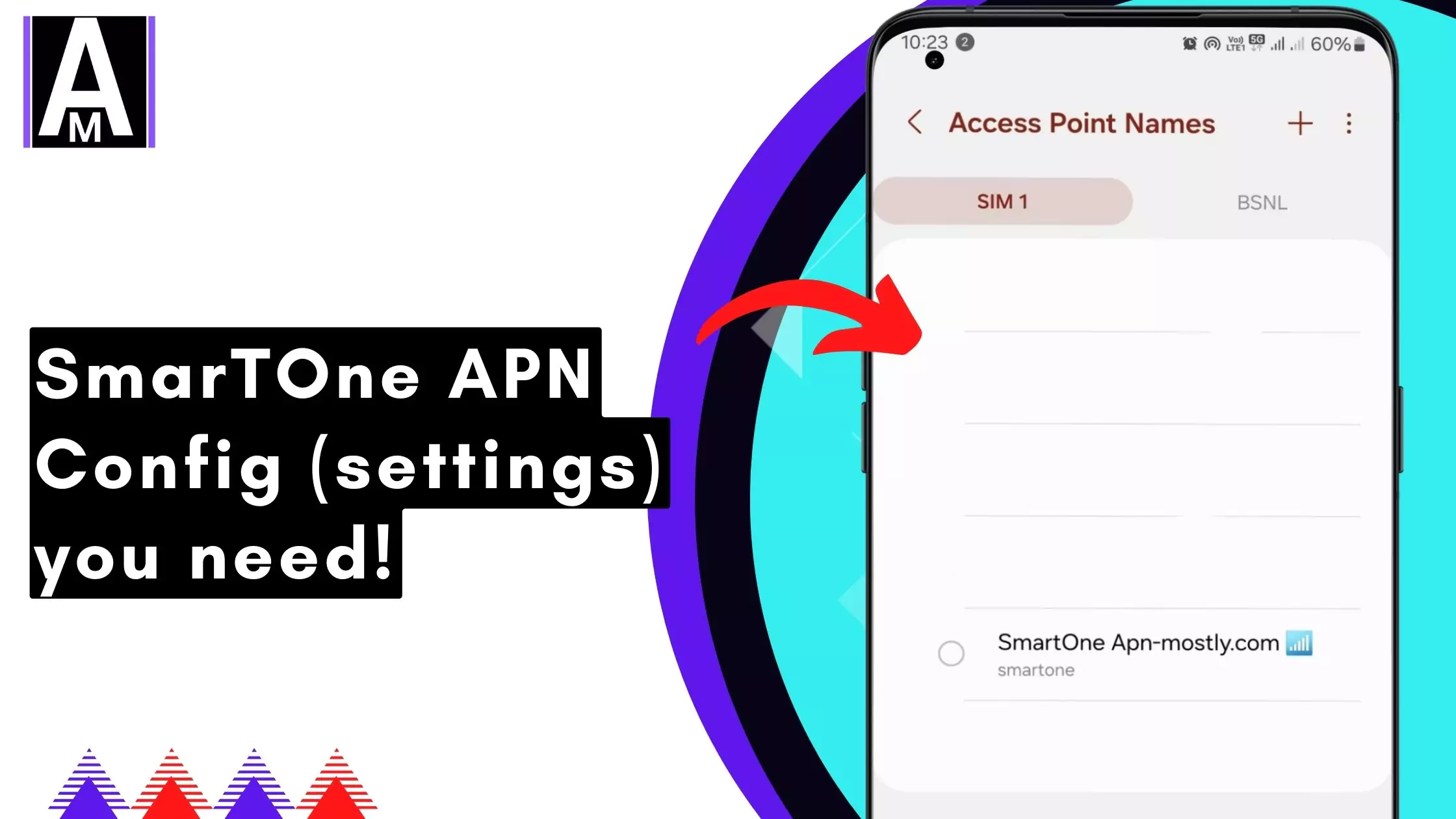 screenshot of smartone apn with overlay text fastest
